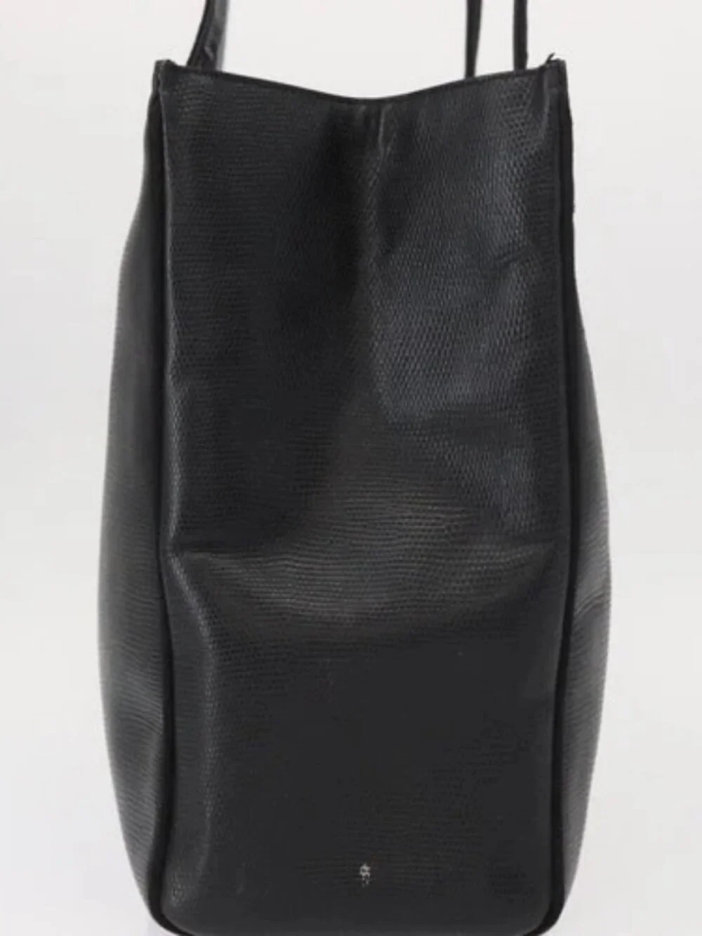 Salvatore Ferragamo Vala Tote Bag Leather Black Gold Auth BA7676
